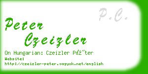 peter czeizler business card